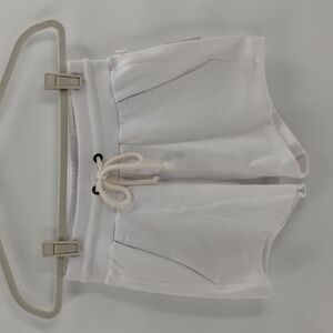 Reflex Shorts Size Small White drawstring w pockets ribbed edging